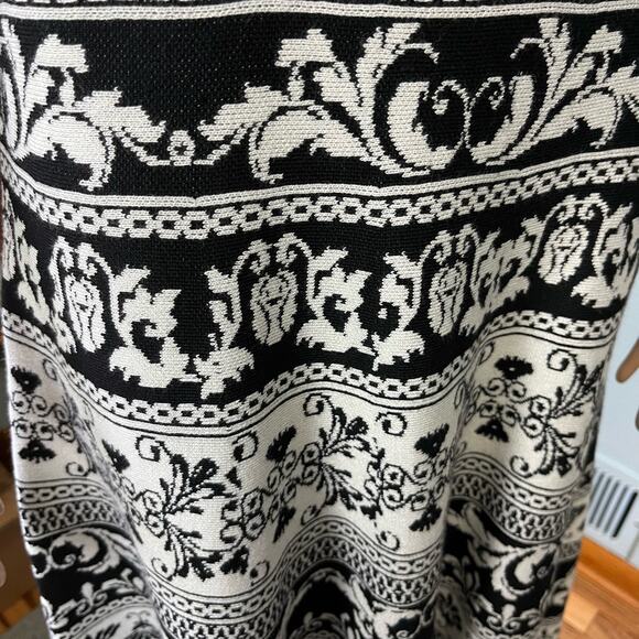 Roz & Ali New With Tag Knit Fair Isle Sweater Midi Dress M Floral Soft Cabincore - Picture 4 of 6